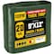Core Tarps Heavy Duty Tarp, 12 ft L x 0.5 mm H x 9 ft W, 20 Mil, Green/Black, Polyethylene CT-703-9X12 - alternate 1